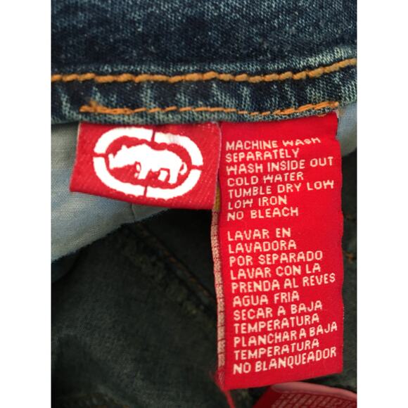 NWT Ecko Red Size 9 Bermuda Denim Capris 4 Pocket Indigo Classic Wash, - Picture 3 of 6